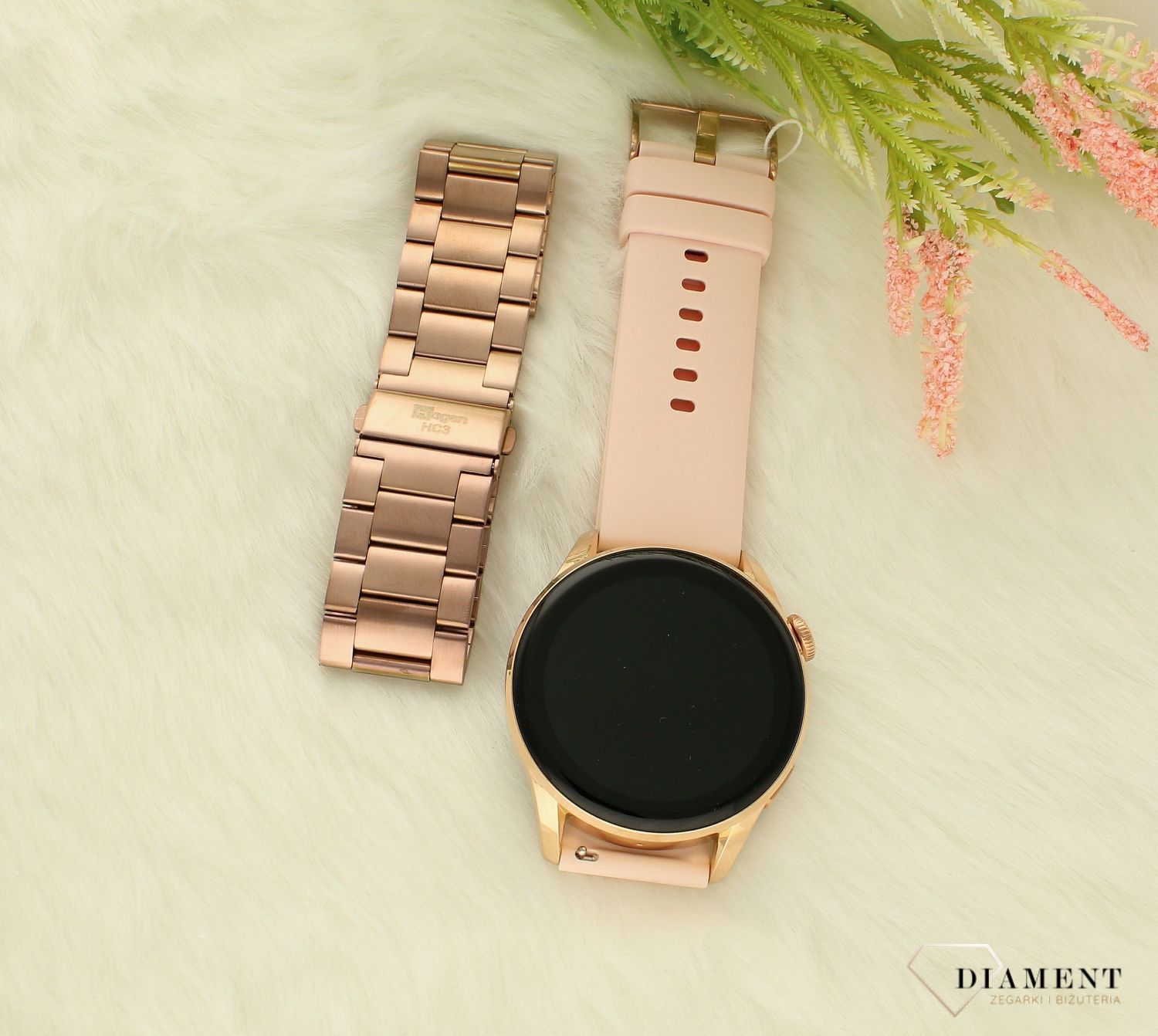 Zegarek Smartwatch damski HC3 w zestawie z bransoletą.jpg